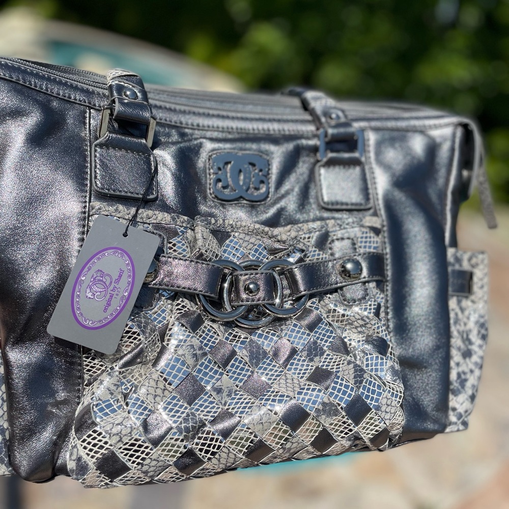 SHARIF Snake Embossed Leather Shoulder Bag NWT $495 RARE ORIGINAL 🎉HOST PIC🎉